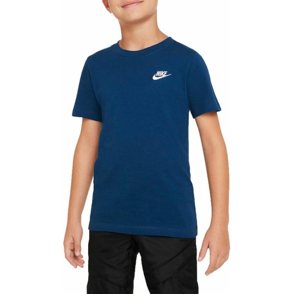 Nike club Embroidered Swoosh Logo Tee Short Sleeve Crewneck Cotton Shirt